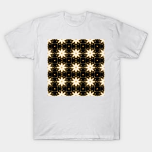 Art deco Daisy Golden tile pattern T-Shirt